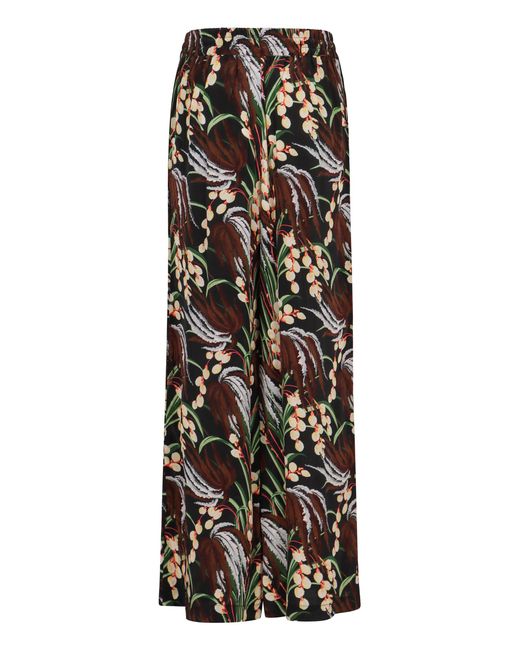 P.A.R.O.S.H. Black Printed High-Rise Trousers