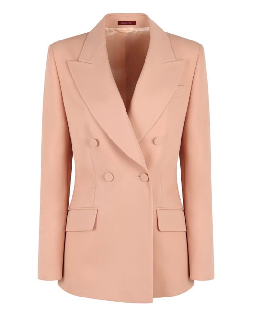 Gucci Pink Double-Breasted Wool Jacket