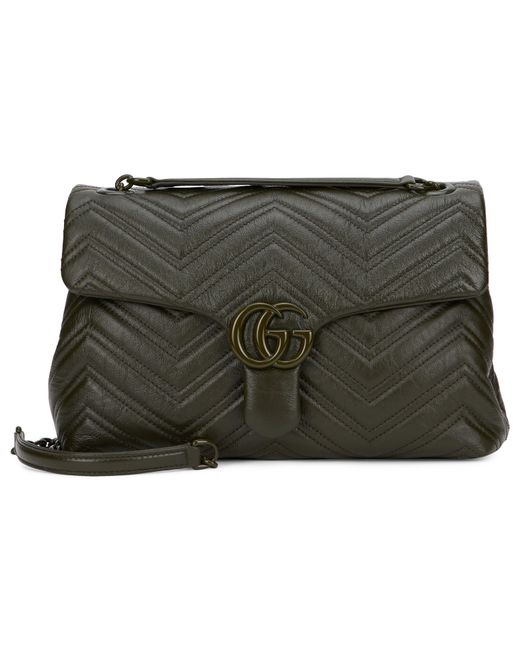 Gucci Gray Medium Quilted Leather Shoulder Bag