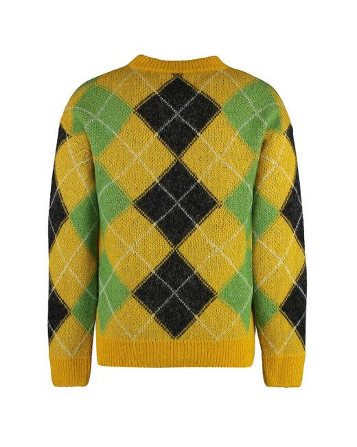 Maglione girocollo in misto lana di Gant in Yellow da Uomo