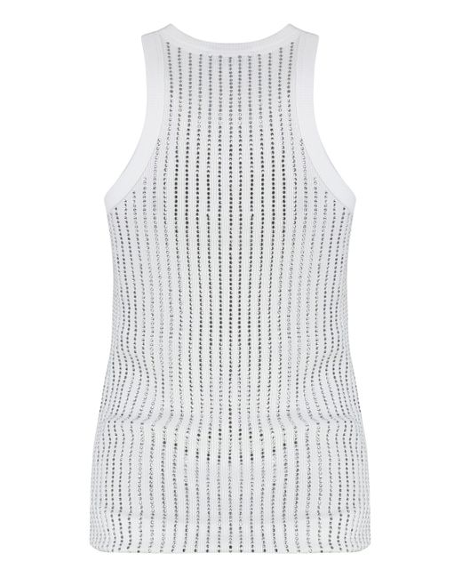 The Attico White Cotton Tank Top