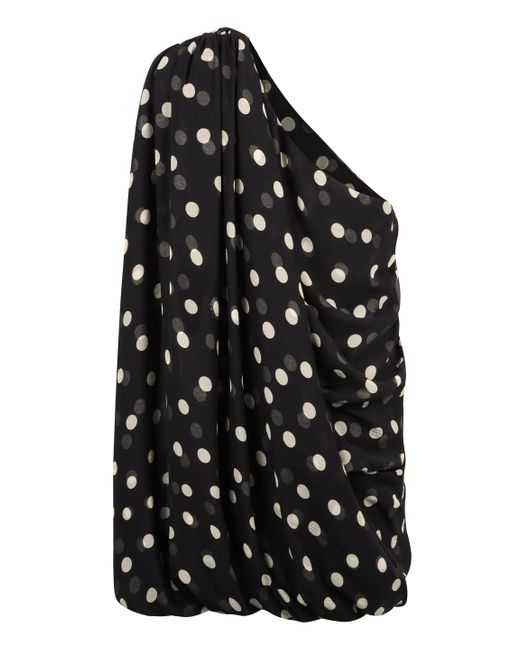 Stella McCartney Black Polka-dot Print Silk Mini Dress