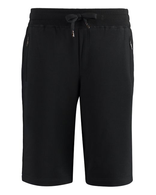 Dolce & Gabbana Black Cotton Bermuda Shorts for men