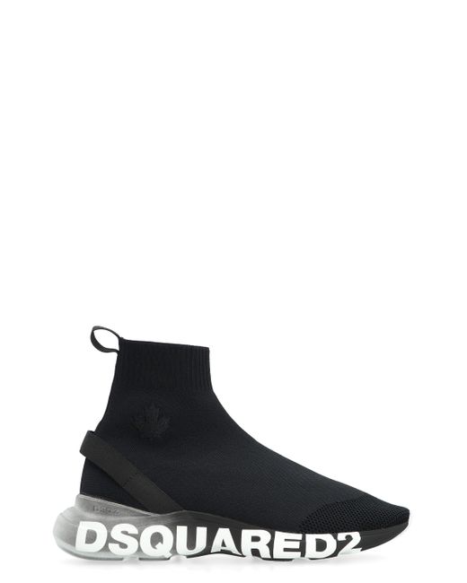 Sneakers a calzino Fly in maglia di DSquared² in Black da Uomo