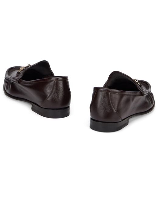 Gucci Brown Leather Moccasins for men