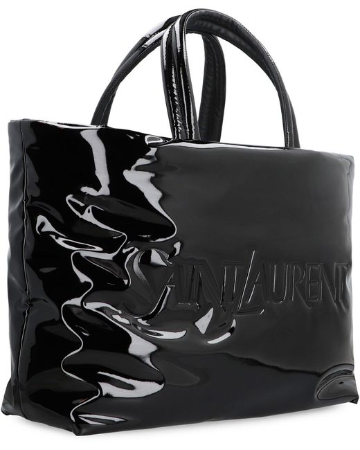 Maxi tote bag in nylon imbottito di Saint Laurent in Black da Uomo