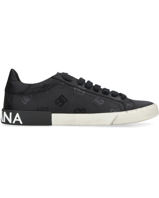 Dolce & Gabbana Black Portofino Low-Top Sneakers For for men