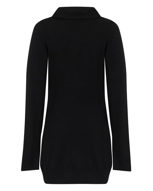 The Attico Black Asymmetric Dress