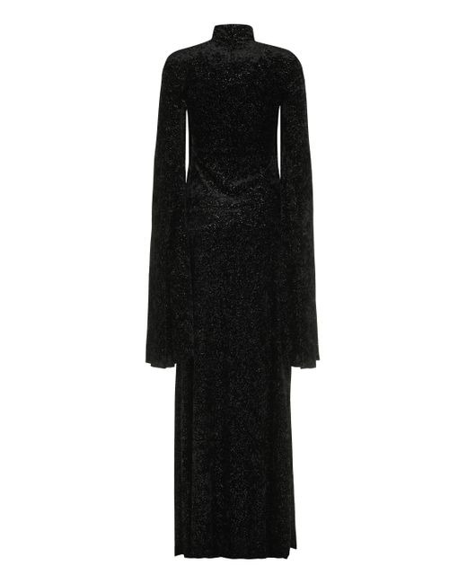 Maxi abito in velluto di Balenciaga in Black