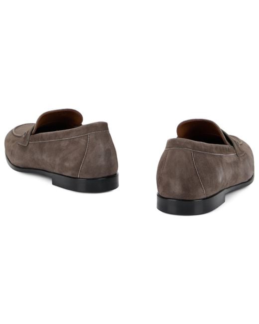 Ferragamo Brown Suede Loafers for men