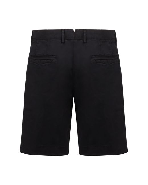 Slowear Black Cotton Bermuda for men