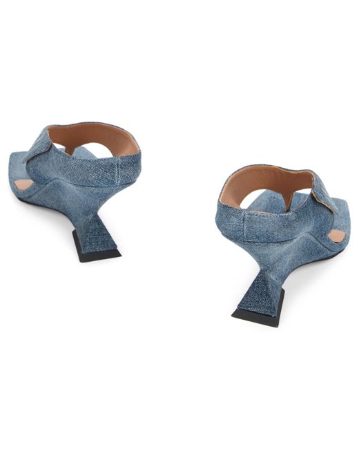 The Attico Blue Sandals With Irregular Heel