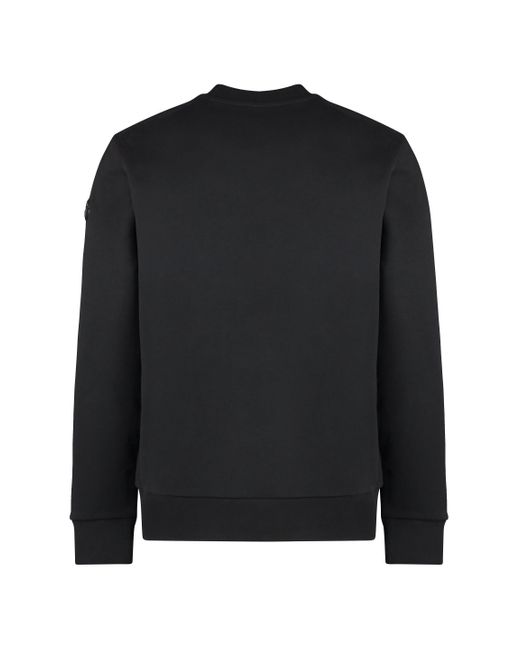 Moncler Black Cotton Crew-neck Sweatshirt for men