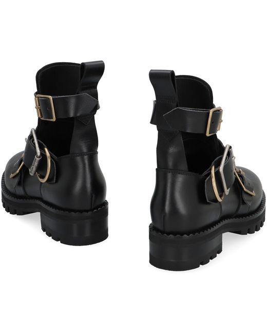 Vivienne Westwood Black Rome Leather Ankle Boots