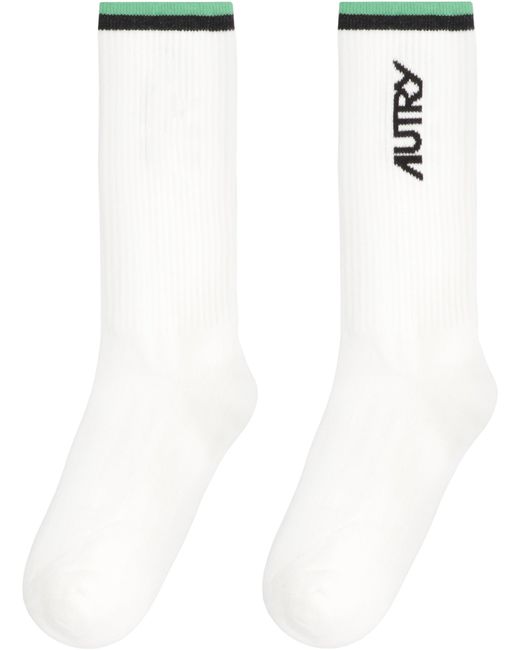 Calzini in misto cotone con logo di Autry in Black