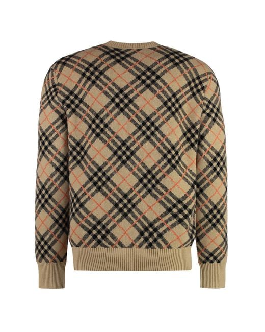 Burberry Natural Crew-Neck Cashmere Sweater for men