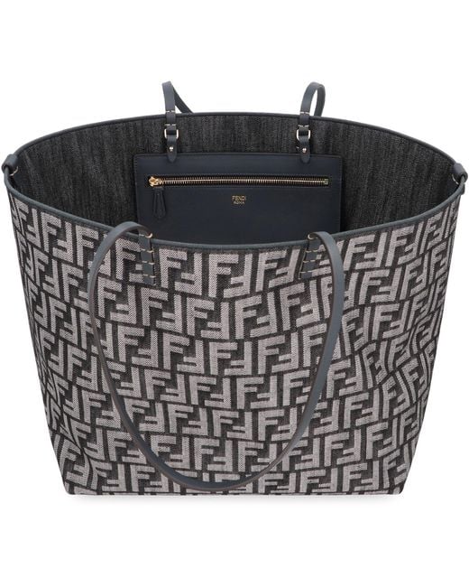 Fendi Gray Large Roll Shopper