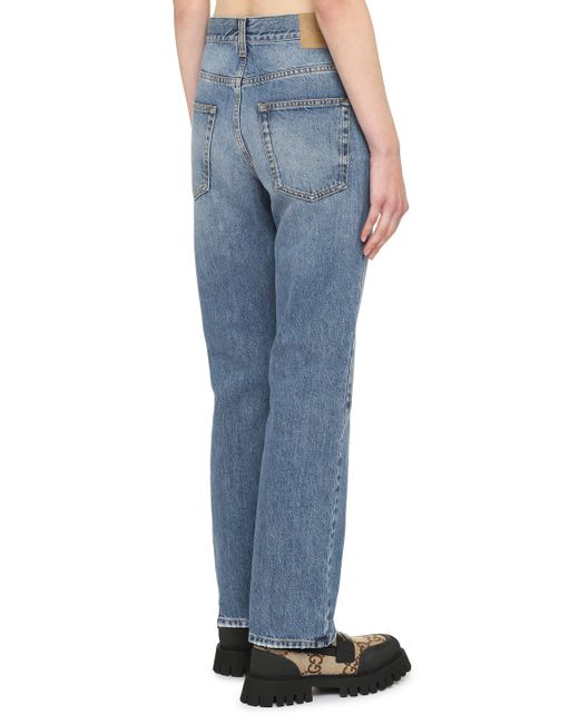 Jeans slim fit a 5 tasche di Gucci in Blue