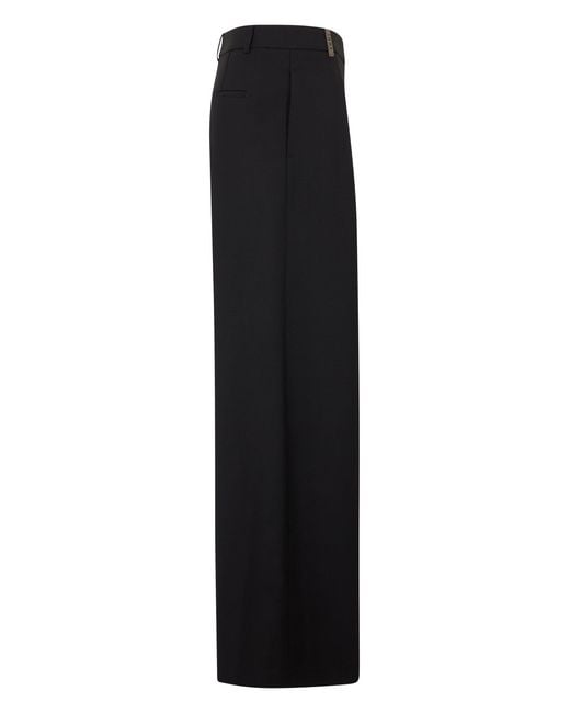 Peserico Black Pants With Draping