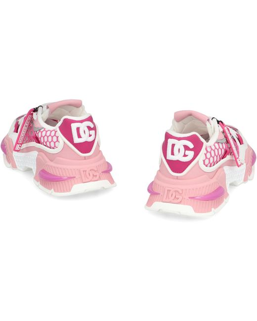 Dolce & Gabbana Pink Airmaster Low-top Sneakers