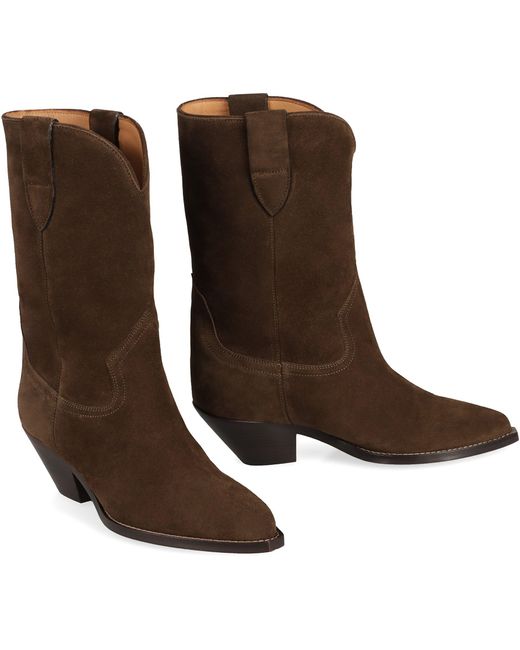 Isabel Marant Brown Dahope Suede Ankle Boots