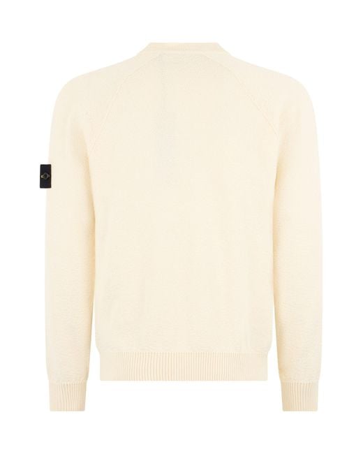 Stone Island Natural Crew Neck Sweater for men