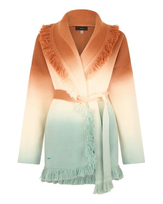 Alanui Green Ombre Wool Cardigan