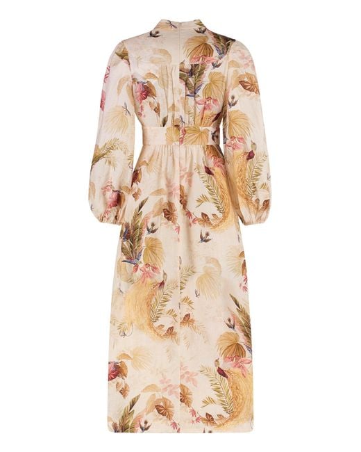 Zimmermann Natural Floral Print Maxi Dress