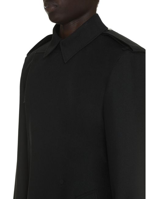 Burberry Black Regular Trench Coat for men