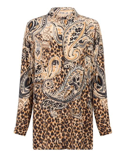 Etro Multicolor Printed Silk Blouse