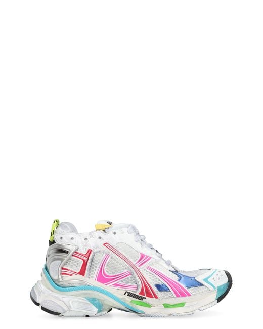 Balenciaga White Runner Mesh Sneakers