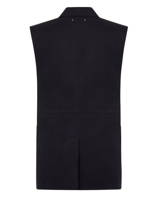Golden Goose Deluxe Brand Black Cotton Waistcoat