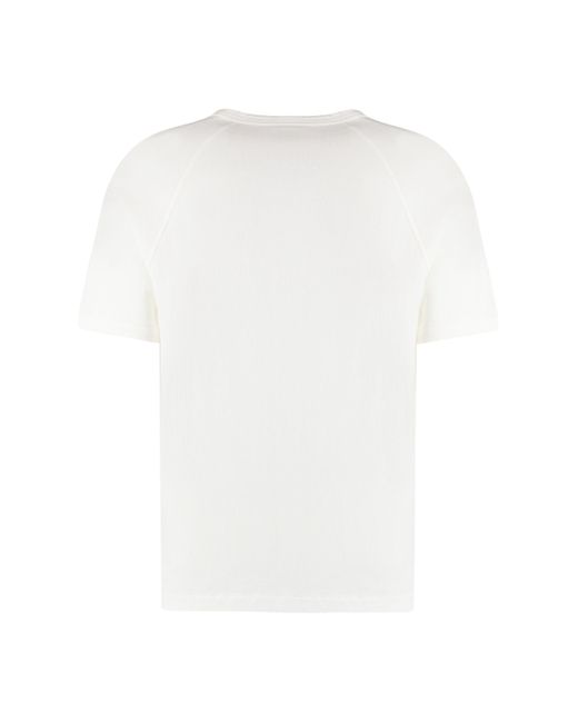 C P Company White Cotton Crew-Neck T-Shirt for men