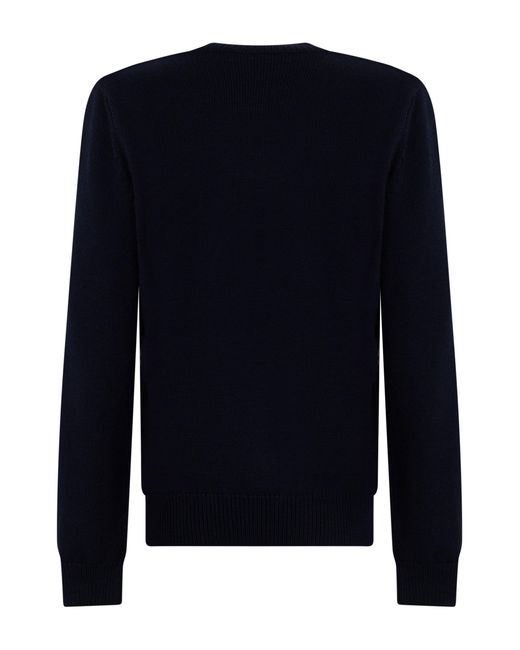 Dolce & Gabbana Blue Crew Neck Sweater for men
