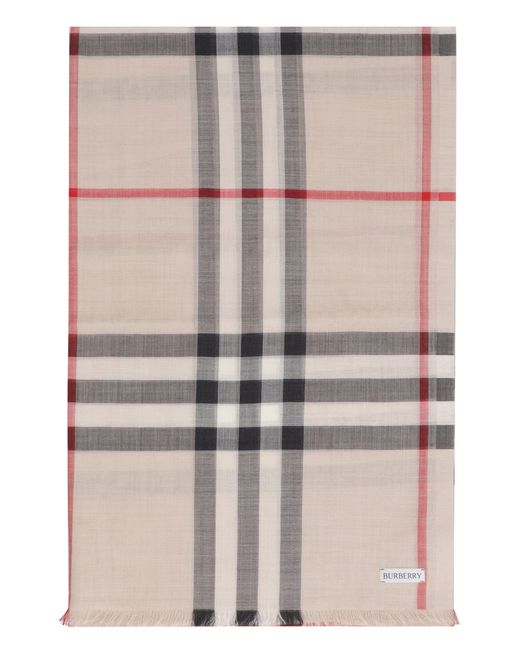 Burberry Pink Wool And Silk Scarf