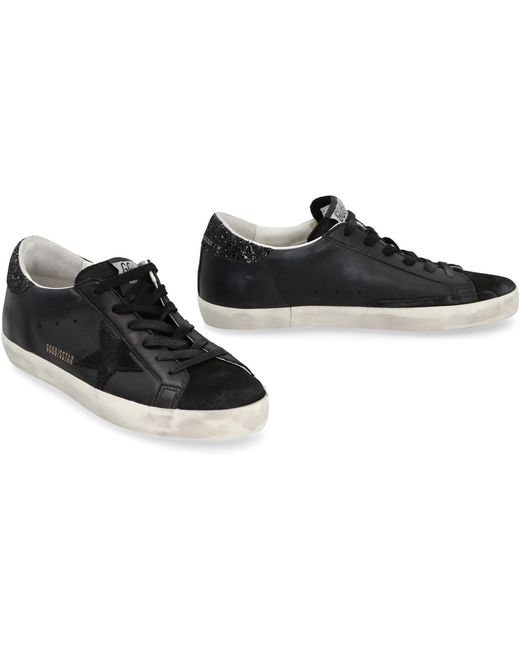 Golden Goose Deluxe Brand Black Leather Low-Top Sneakers