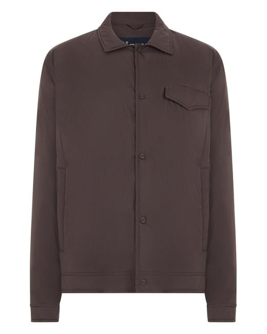Herno Brown Technical Jacket With Buttons for men