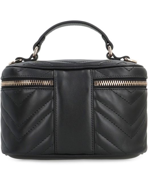 Gucci Black Gg Marmont Leather Mini Handbag