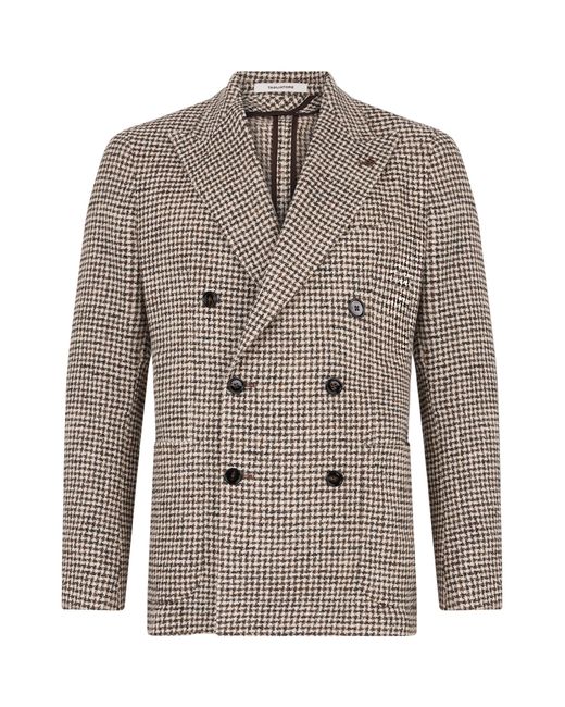 Tagliatore Brown Double-Breasted Jacket for men