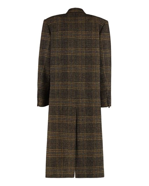 Isabel Marant Green Lexana Double-Breasted Virgin Wool Coat