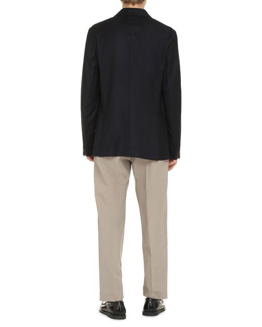 Paul Smith Blue Wool-Cashmere Blend Two-Button Blazer For for men