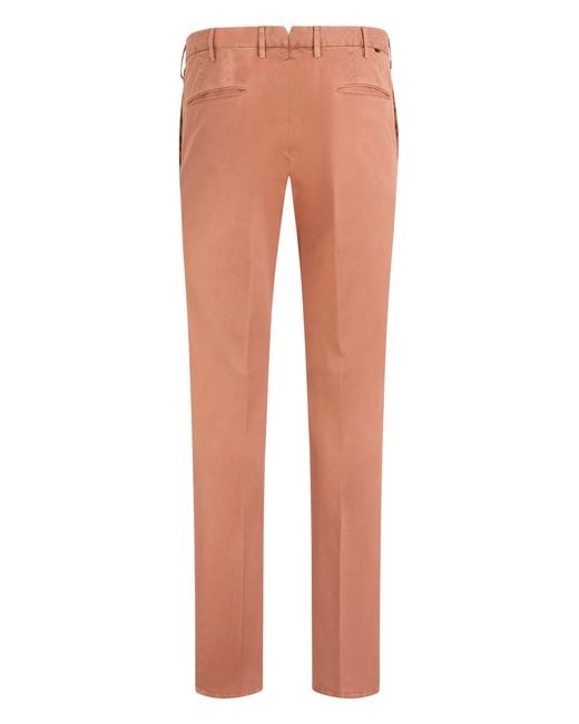 Slowear Orange Slim Fit Cotton Pants for men