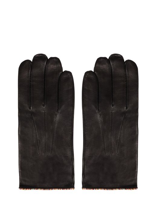 Paul Smith Black Leather Gloves for men
