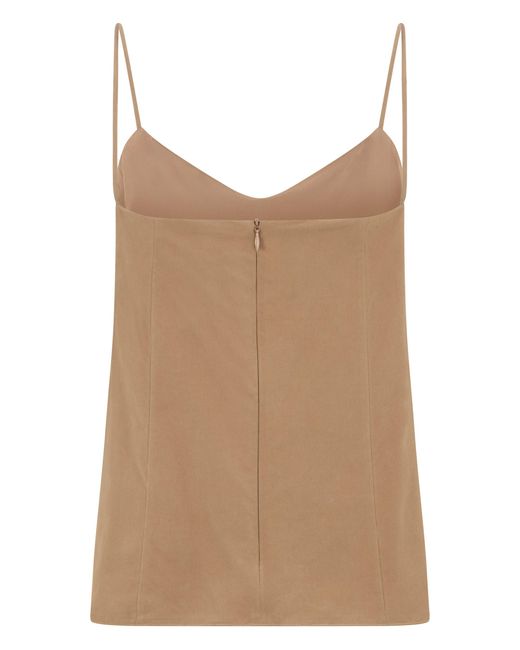 Max Mara Natural Silk Top With Thin Straps