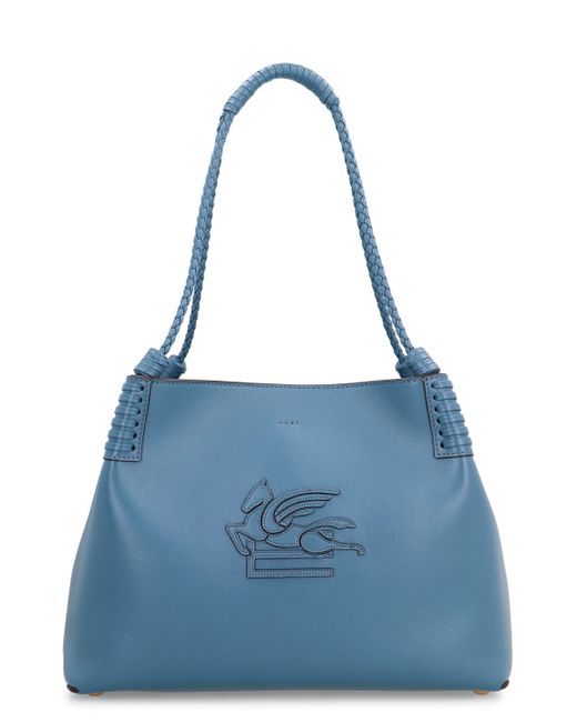 Borsa shopping piccola Libra in pelle di Etro in Blue