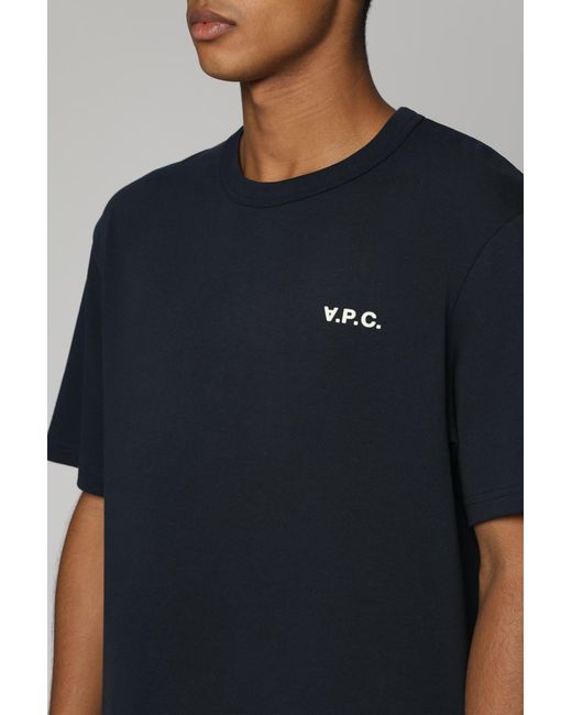A.P.C. Blue T-Shirt Fabric: 100. T-Shirts for men