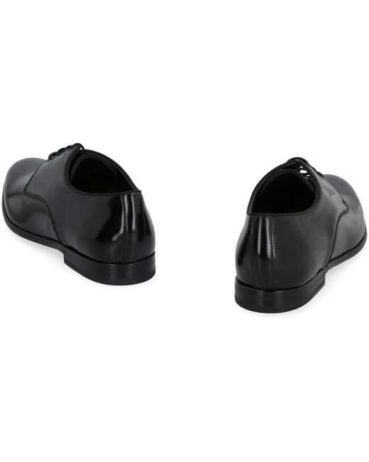 Dolce & Gabbana Derby Shoes In Black Leather for men