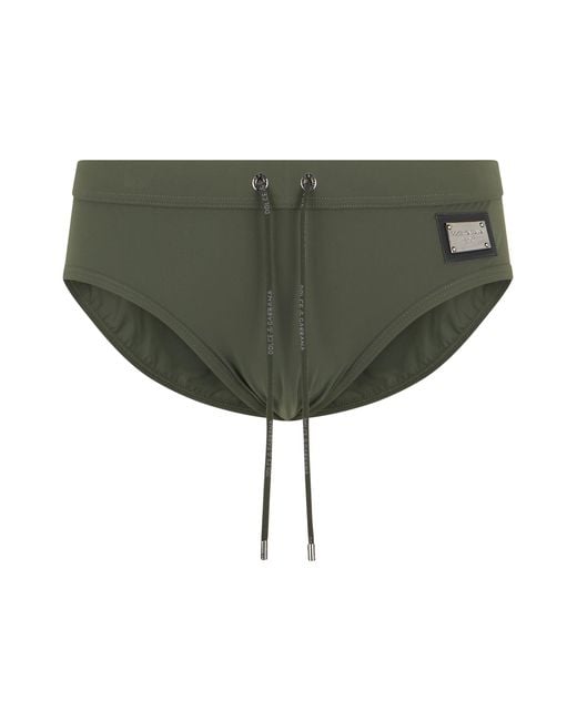 Dolce & Gabbana Green Swimsuit Dg Essentials for men