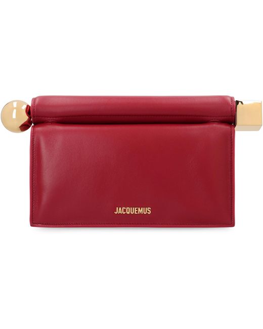 Jacquemus Red Square Leather Pouch