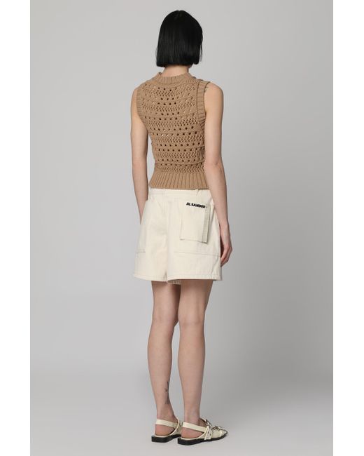 Jil Sander White Ss24 Denim Shorts By